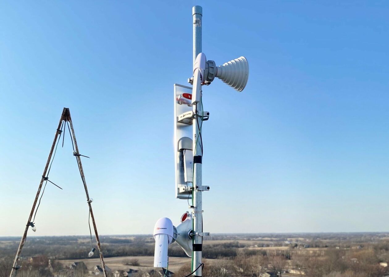 Image of new wireless network technologies. Photo provided by United Electric Cooperative in Clinton County, Missouri.