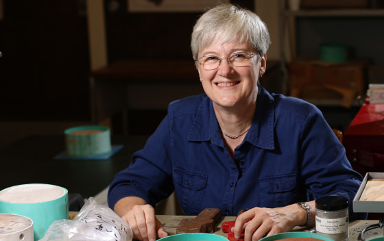 Photo of a female researcher, Dr. Leslie Gertsch