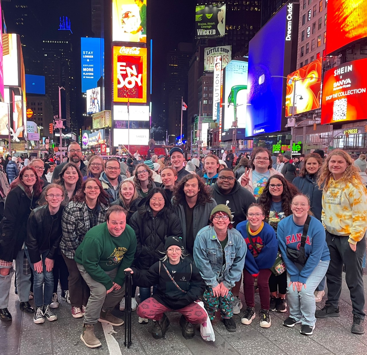 S&T students in Times Square. 