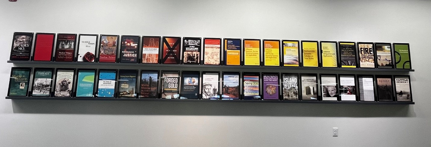 Books on display in library