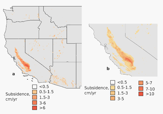 Graphic showing heatmap above California