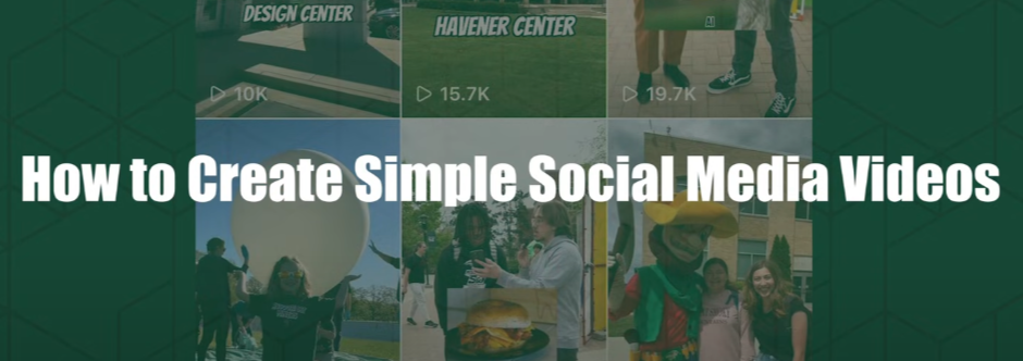 A screenshot of a video. The text reads ''How to Create Simple Social Media Videos.''