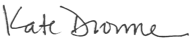 Kate Drowne signature