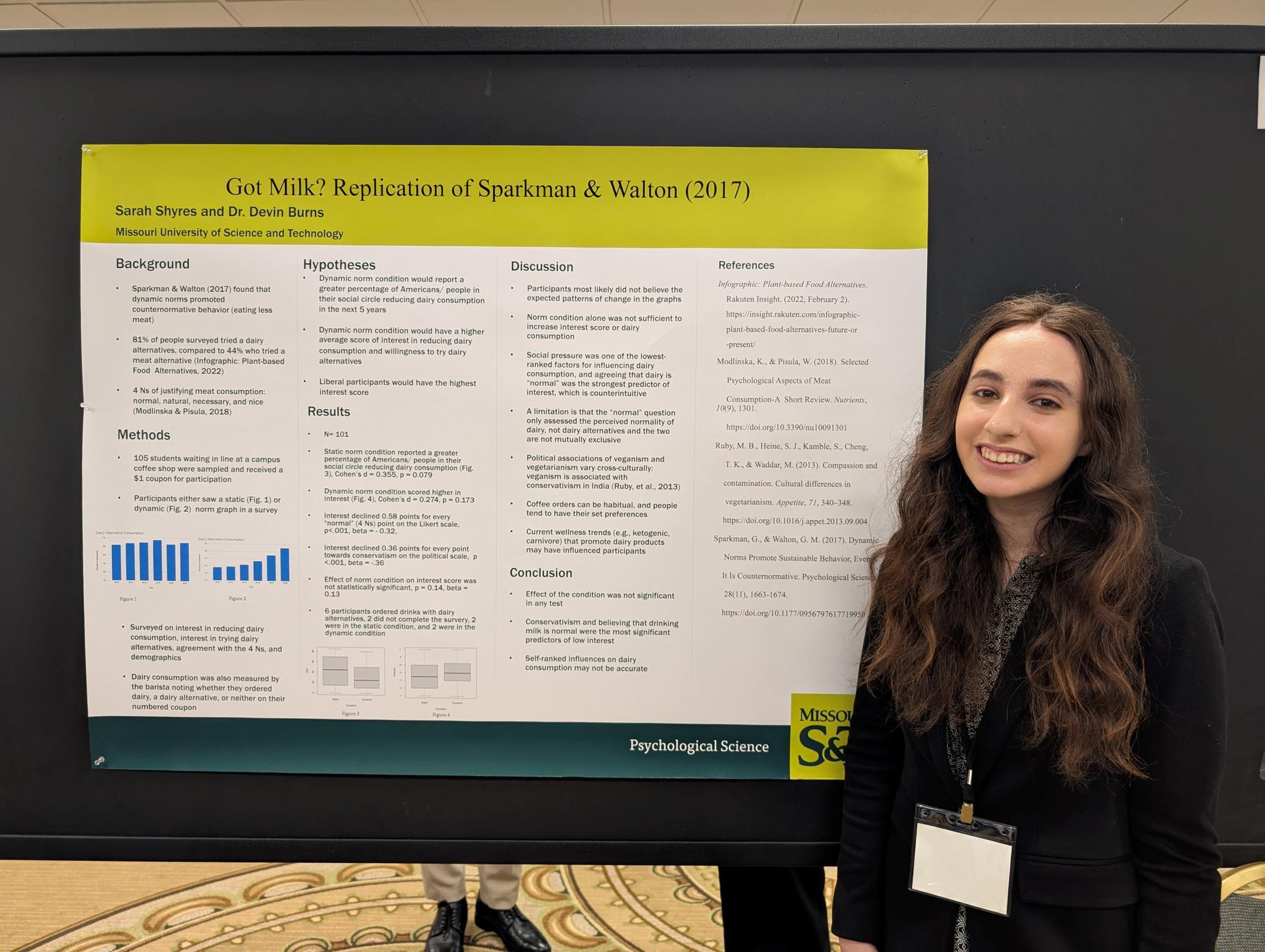 Sarah Shyres presents a poster. 