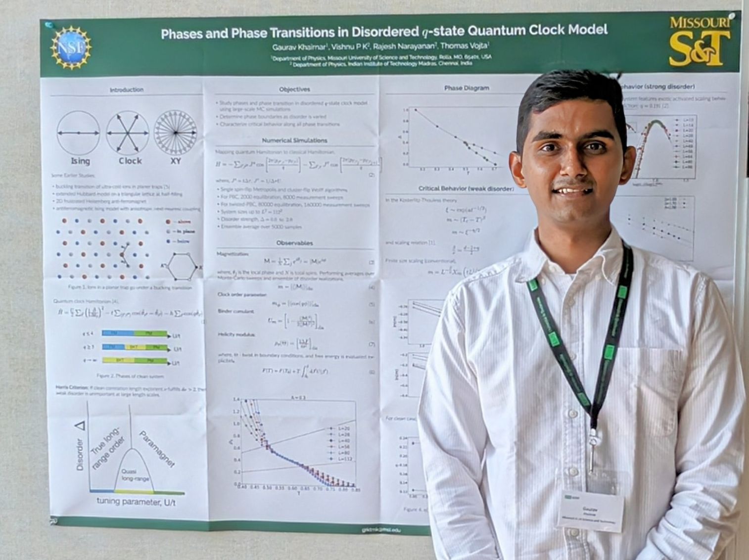 Gaurav Khairnar with poster. 