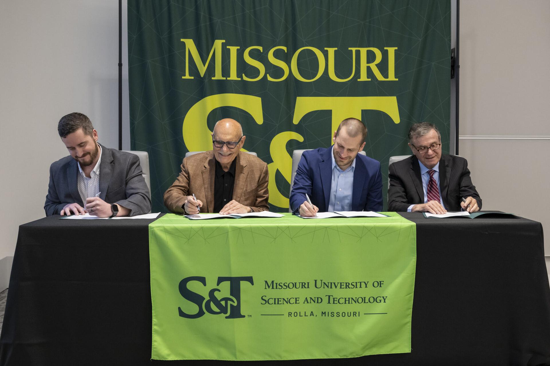 Sean Kelly, co-founder and COO at Solvus Global; Diran Apelian, co-founder and chair at Solvus Global; Aaron Birt, co-founder and CEO at Solvus Global; and Richard Billo, director of Center for Advanced Manufacuring and the Missouri Protoplex. 